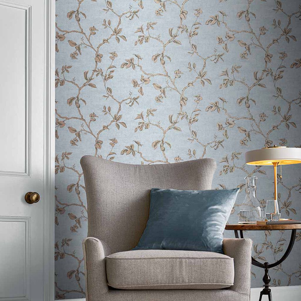 Twining Powder Blue Wallpaper