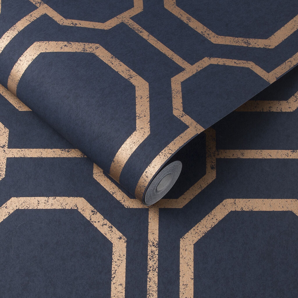 Sashiko Navy Wallpaper