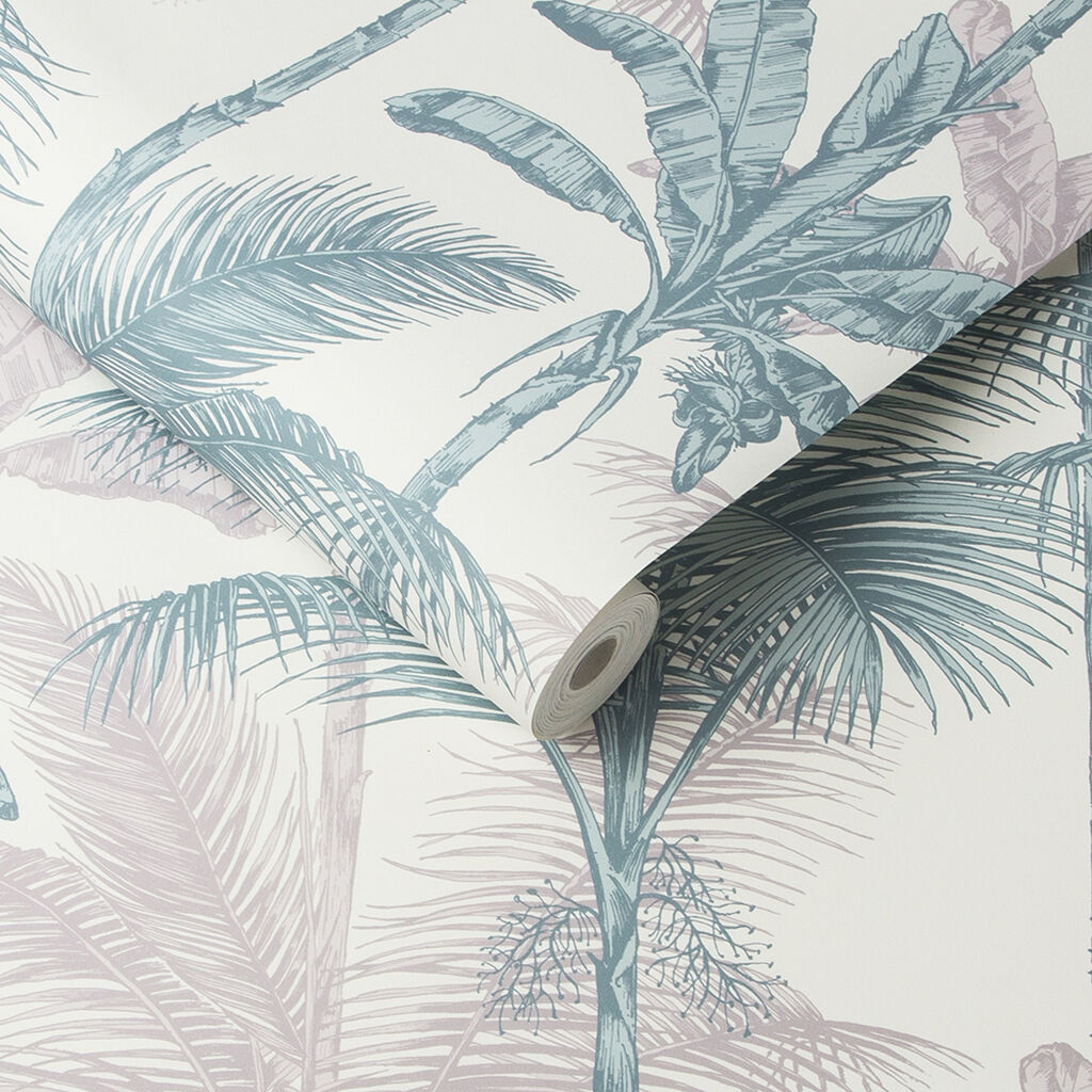 Jungle Blush Green Wallpaper