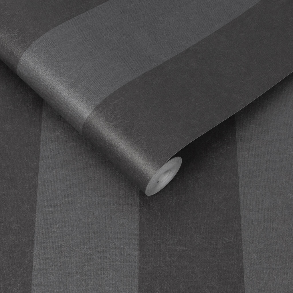 Heritage Stripe Charcoal Wallpaper