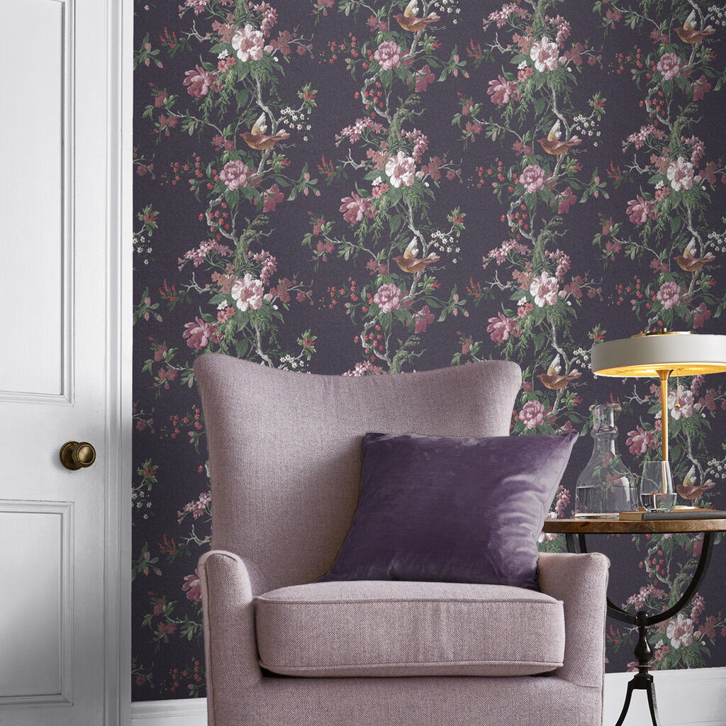 Venetian Deep Plum Wallpaper