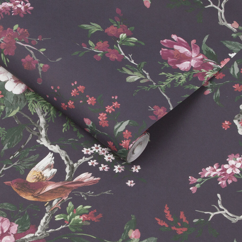 Venetian Deep Plum Wallpaper