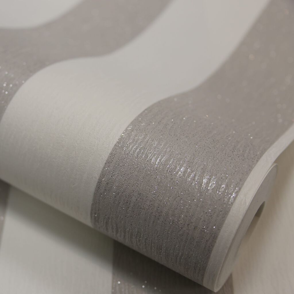 Glitterati White And Silver Wallpaper