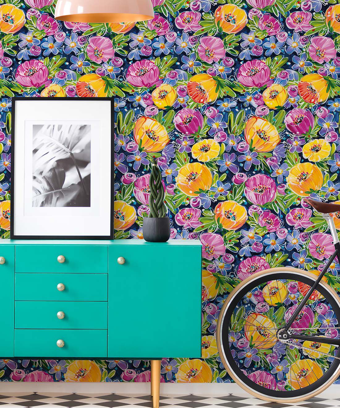 Peony Poppies Wallpaper